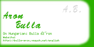 aron bulla business card